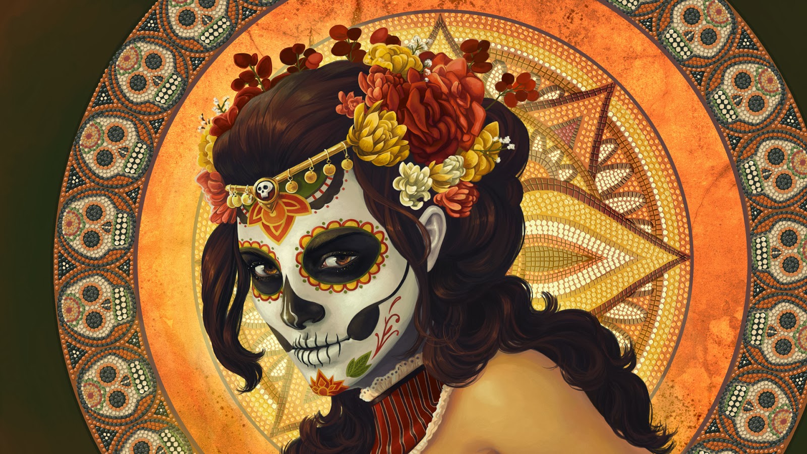 Risultati immagini per dias de los muertos wallpaper