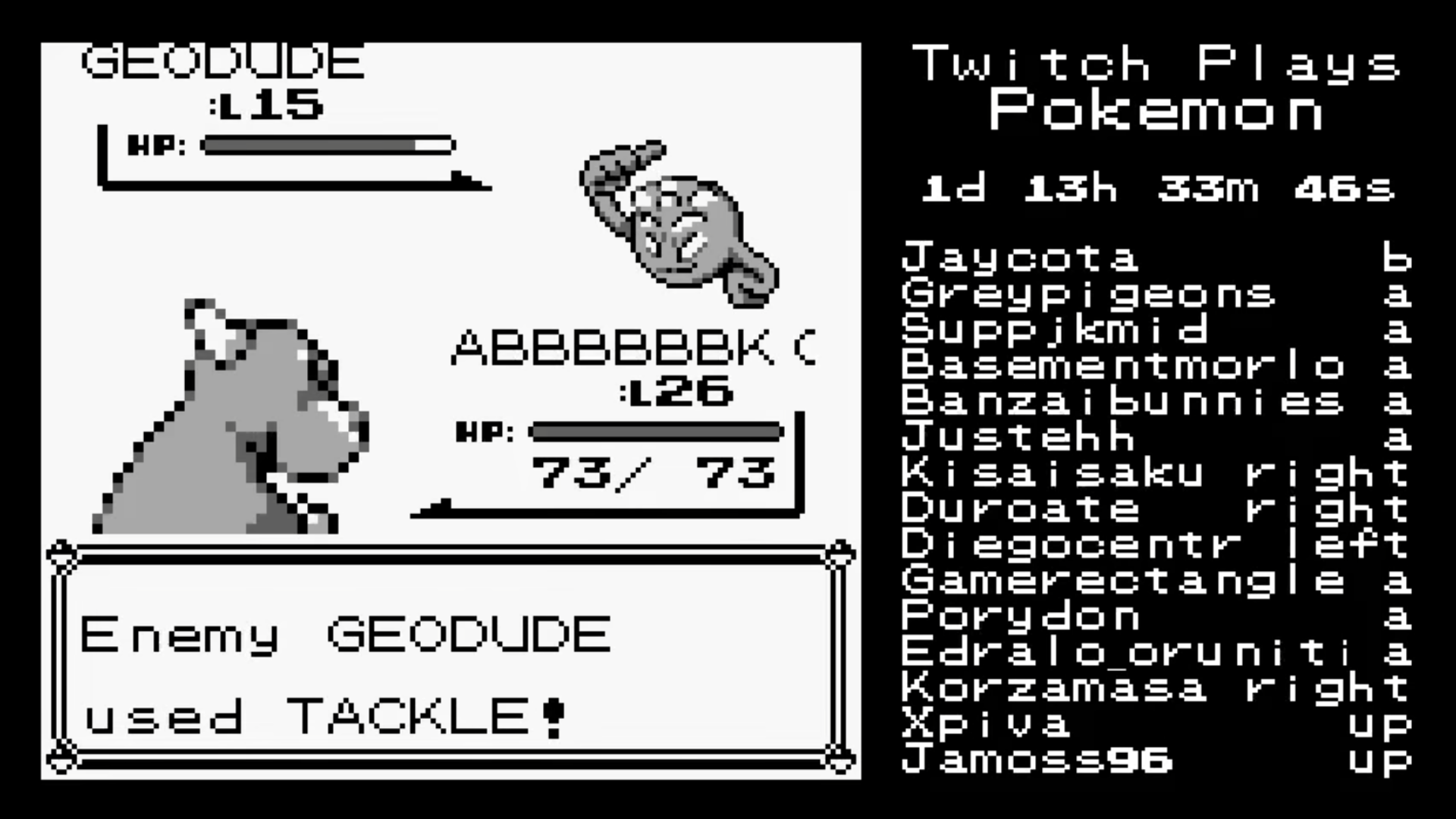 Twitch Plays Pokémon - Gameplay Lotta