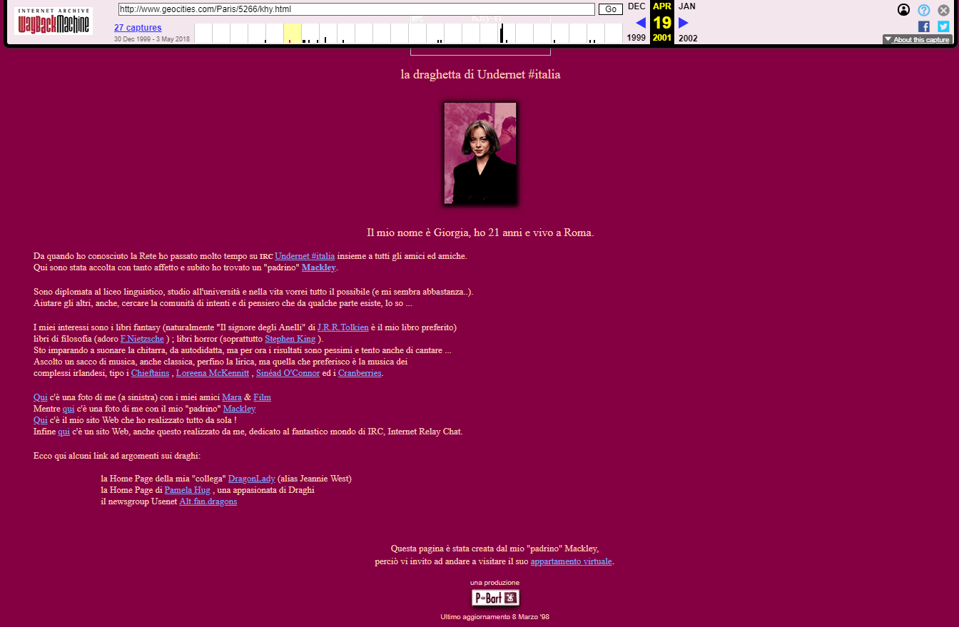web archive giorgia meloni