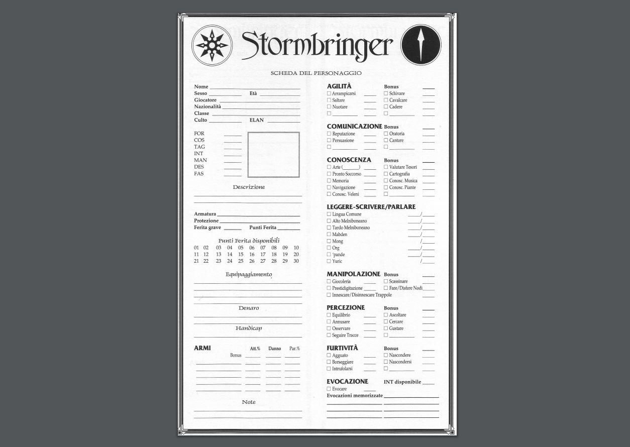 stormbringer scheda