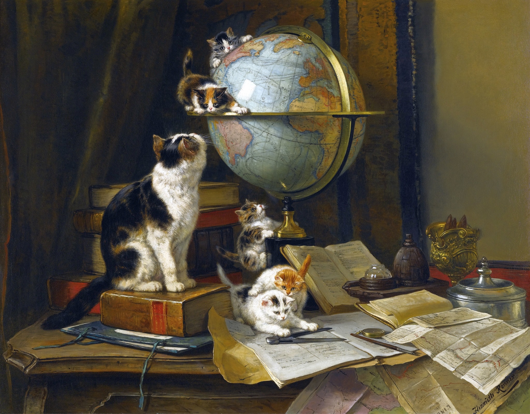 The Globe Trotters - Henriette Ronner Knip The Globe Trotters - Henriette Ronner Knip